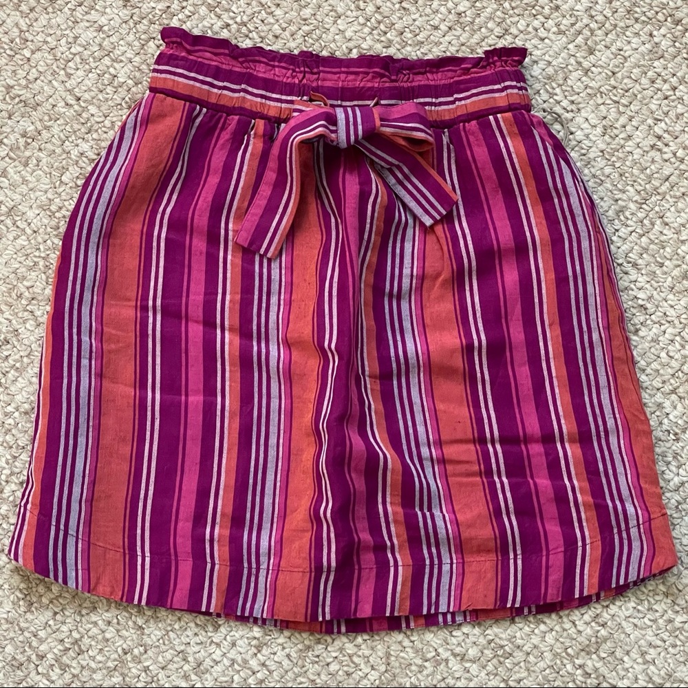 a new day Linen Blend Skirt Small Tie Waist NWT